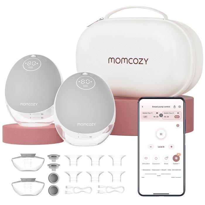 Momcozy Mobile Flow Hands-Free Breast Pump, Electric Breast Pump M9 24 mm