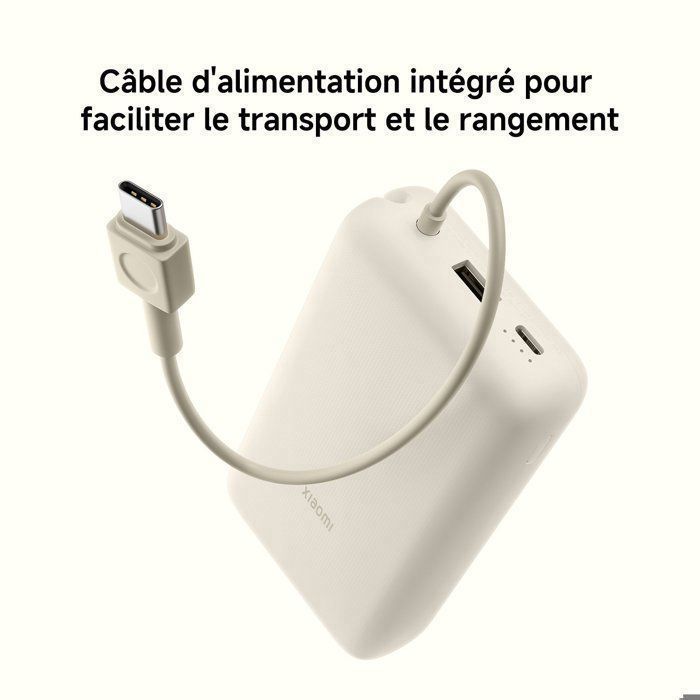 Power Bank - XIAOMI - 33W - 20000mAh - Cavo integrato - Blu - Ricarica rapida USB-C - Grande capacità