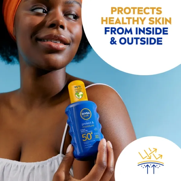 NIVEA SUN Αντηλιακό Σπρέι Προστασίας & Ενυδάτωσης SPF50+ 200ml