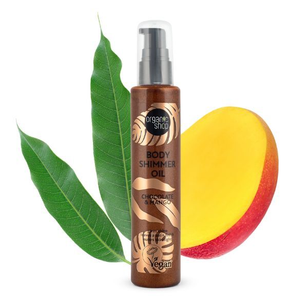 Organic Shop Body Shimmer Oil Chocolade & Mango 100ml