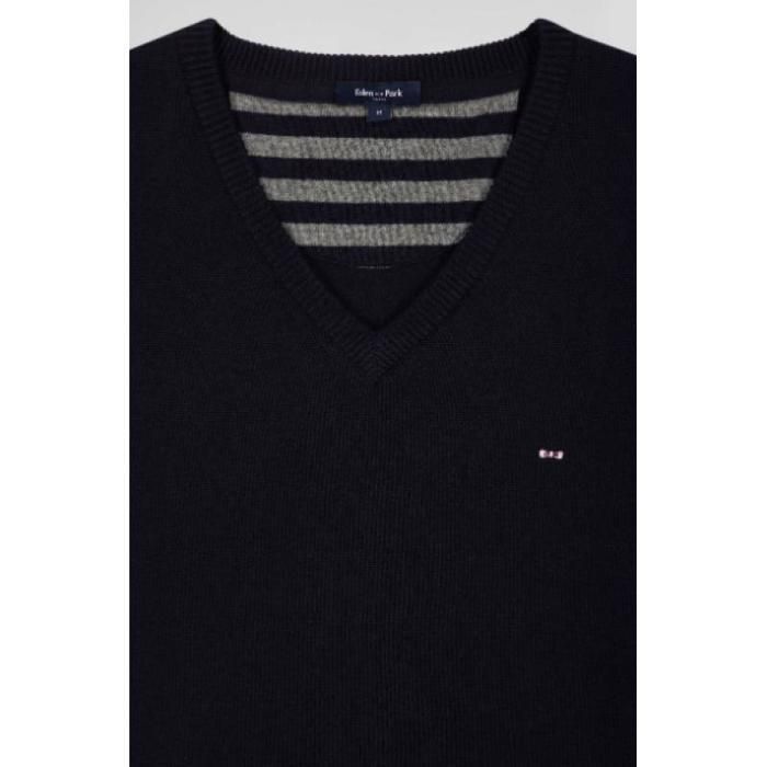 EDEN PARK - V-neck sweater - navy - XXL - Navy - Men's Sweaters, Cardigans, Sweatshirts & Jackets