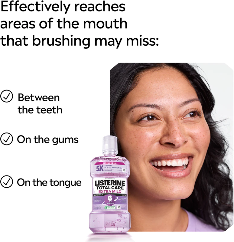 Enxaguante bucal Listerine Total Care Extra Suave