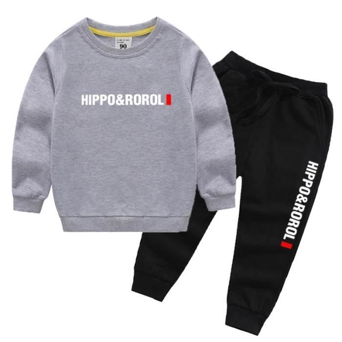 Kleding set voor jongens - Multisport - Trui en broek - Elastische taille - Grijs