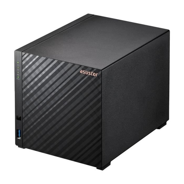 Serveur NAS - ASUSTOR - AS1204T - 4 baies - 1 Go DDR4