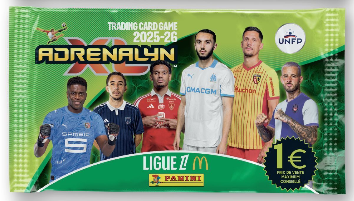 Box mit 50 Packungen – PANINI – TCG ADRENALYN LIGUE 1 McDonald's 2025/26 – 300 Karten