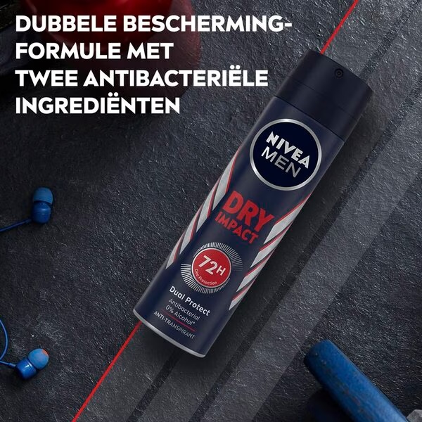 NIVEA Men Dry Impact antiperspirantas purškiamas vyrams, 150 ml
