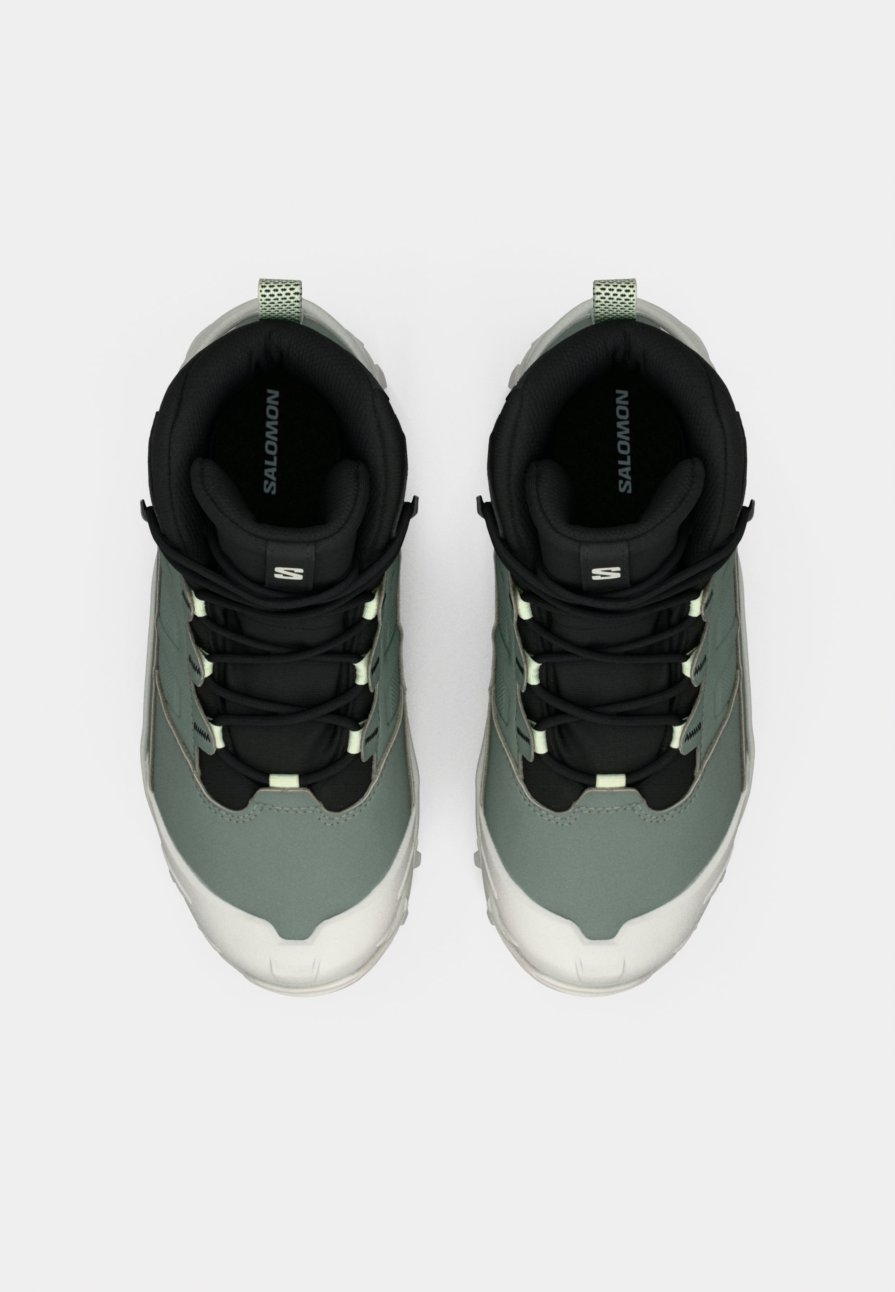Salomon CROSSTRAK WP - Hiking shoes - agave green/black/canary green