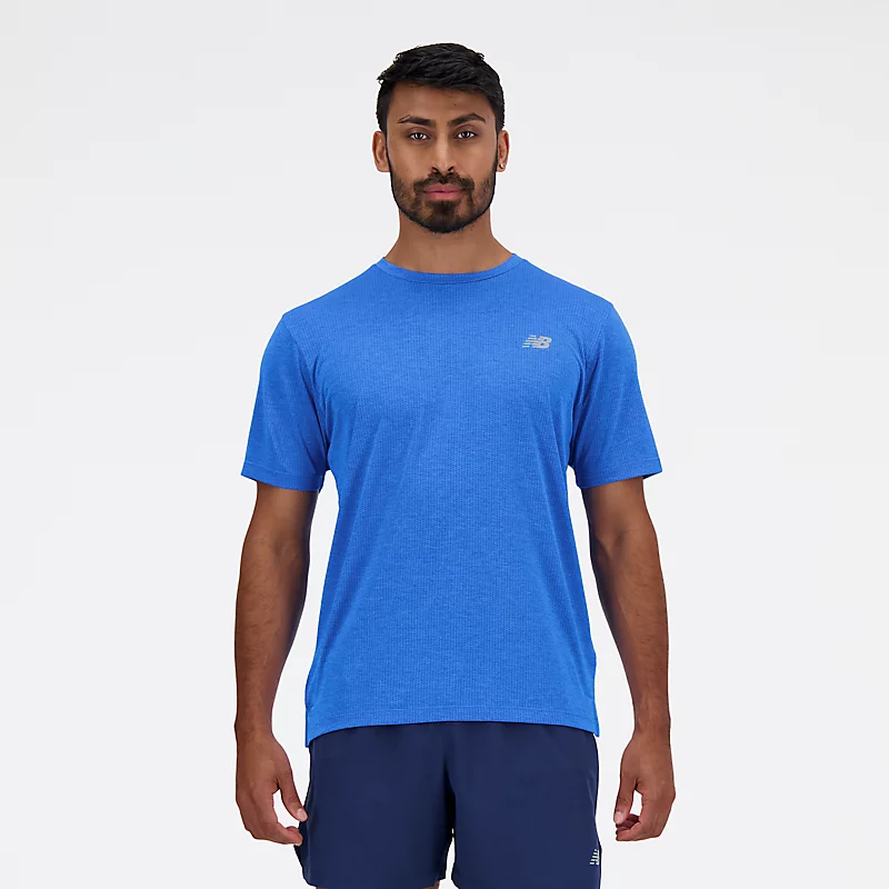 Camiseta deportiva Męska koszulka - NIEBIESKI OASIS HEATHER