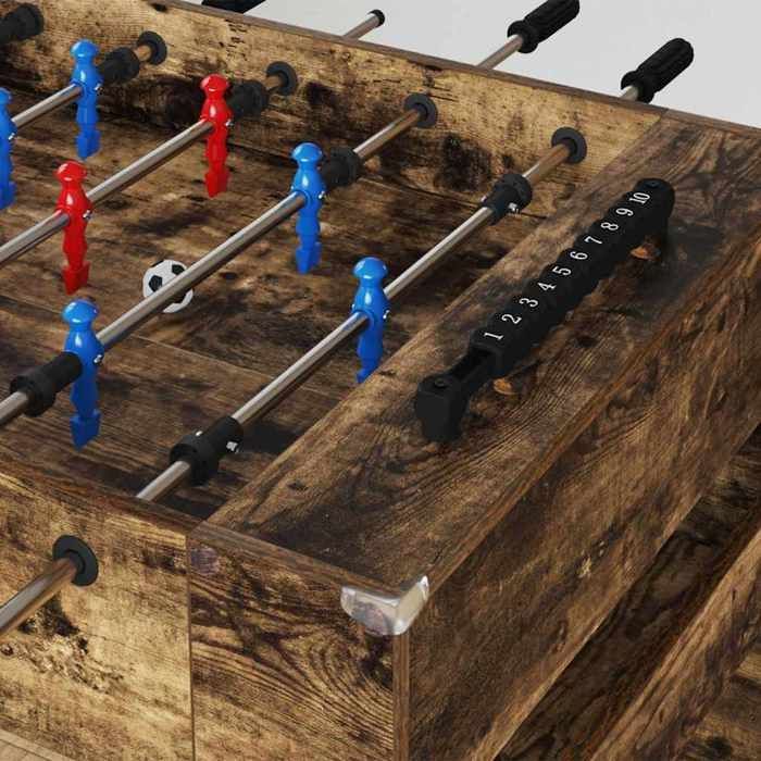 (EN OFERTA) Mesa de fútbol - Mesa de futbolín - Roble ahumado 125 x 60,5 x 80 cm @FR6219195