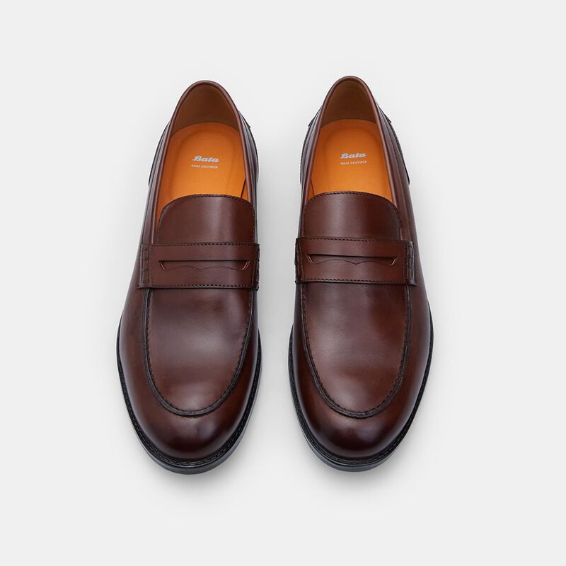 BATA Eleganckie skórzane mokasyny męskie