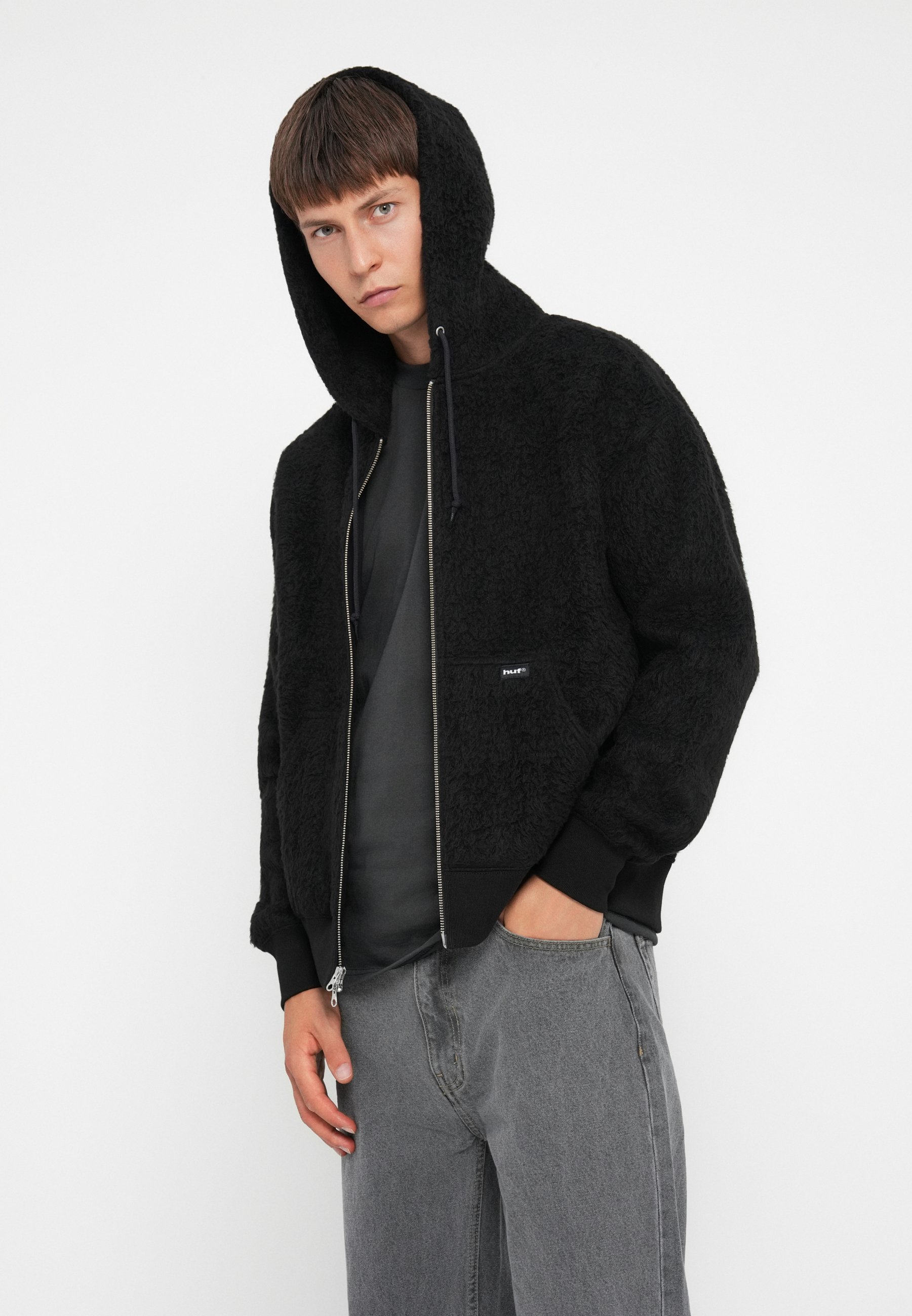 HUF CORSO HOODIE UNISEX - Sweatshirt met rits - zwart
