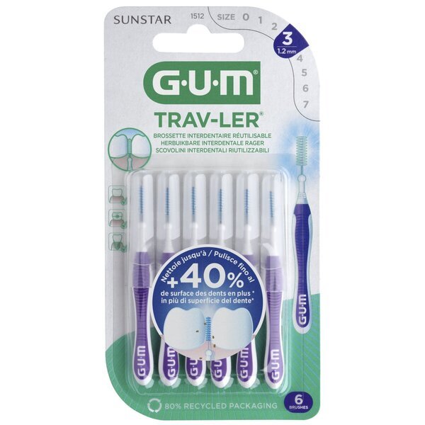 GUM Trav-ler interdentalne četkice za zube<br>1,2 mm, 6 komada