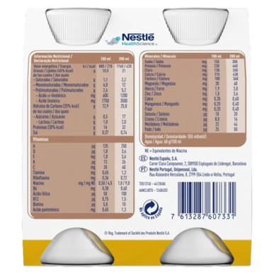 Meritene Clinical Extra Protein Vanilja Runsasproteiininen Suun kautta otettava ravintolisä 4 x 200 ml