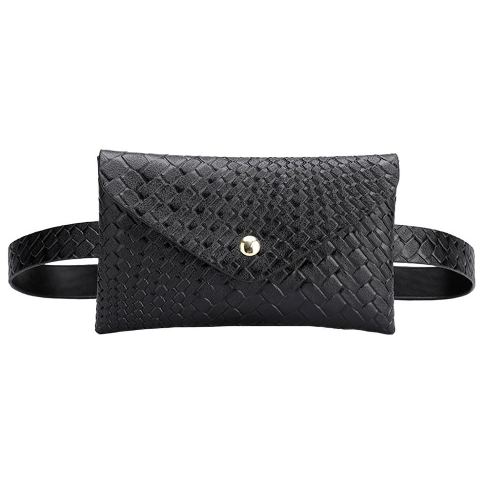 DONNE Marsupi Retro Solid Color Borse a tracolla da donna in pelle PU Marsupi casual Portafoglio Borsa a tracolla Bolsos YJ