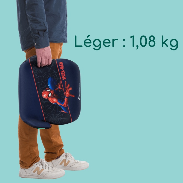 Seggiolino auto Bebeconfort DISNEY© Manga i-Safe, rialzo per bambini dai 6 ai 12 anni, altezza 128-150 cm, peso 22-36 kg, leggero, con cintura di sicurezza, autentico Spiderman