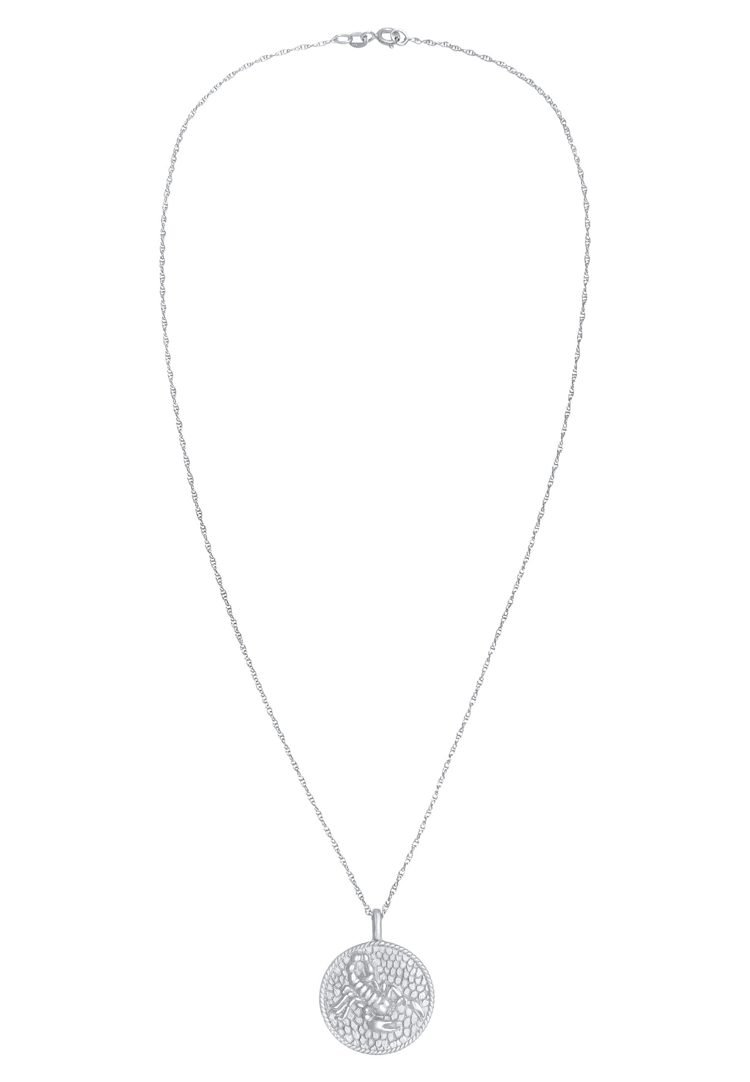 Elli Pièce du zodiaque féminin Scorpion Astro Tendance antique en argent sterling 925