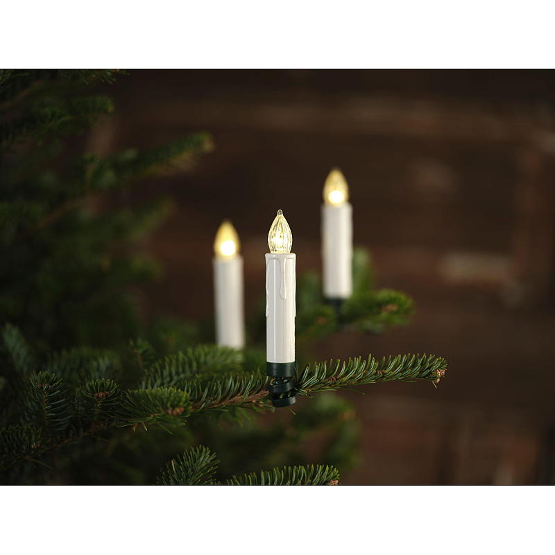 Juletrelys til hjemmet 15 LED med batteri og fjernkontroll
