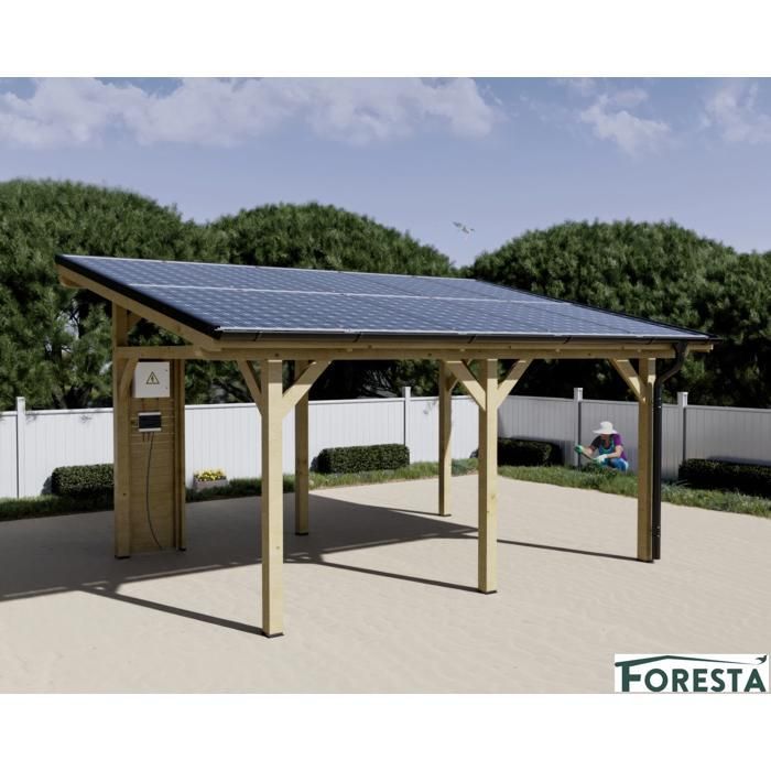 Cochera fotovoltaica de 5 kWp, 3,75 x 4,67 m, 17,51 m²