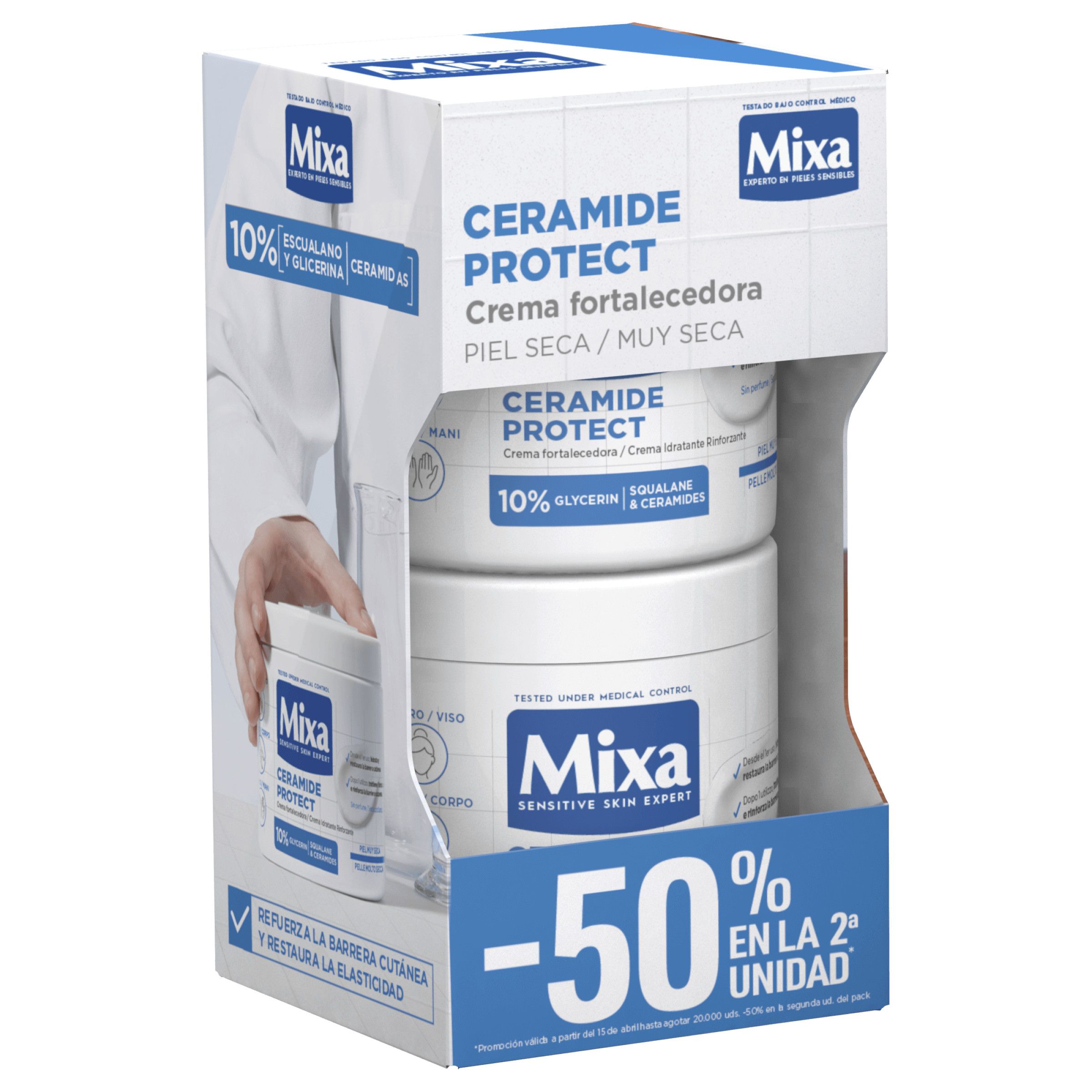 „Ceramide Protect“ sausos odos stiprinamasis kremas Drėkinamieji kūno kremai