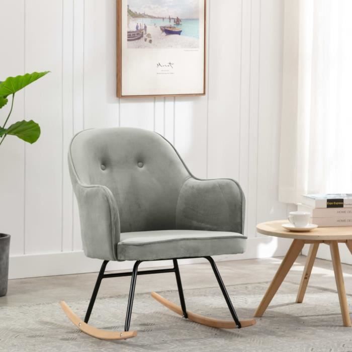 Haute qualité- Fauteuil à bascule grand confort Chaise à bascule Fauteuil d'allaitement Chaise Loisir et Repos Rocking-Chair, ????1948