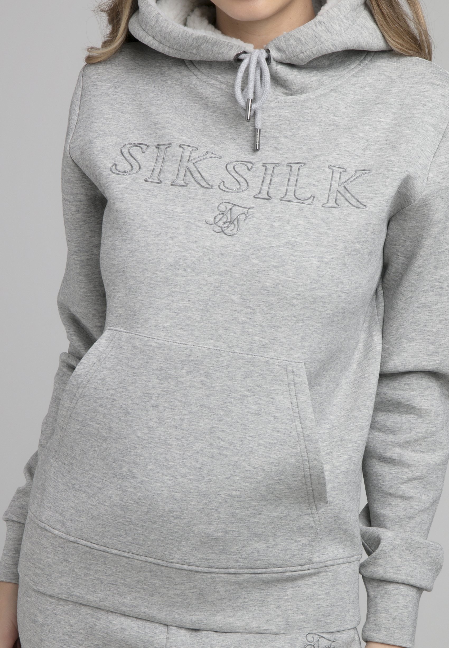 Felpa con cappuccio SIKSILK - grigia