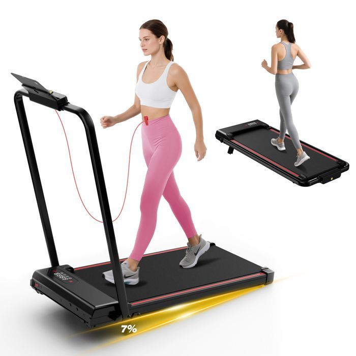 Tapis roulant pieghevole - DSKEUZEEW - 4 in 1 - Inclinazione 7% - Velocità 1-8 km/h - Motore 2,5 HP