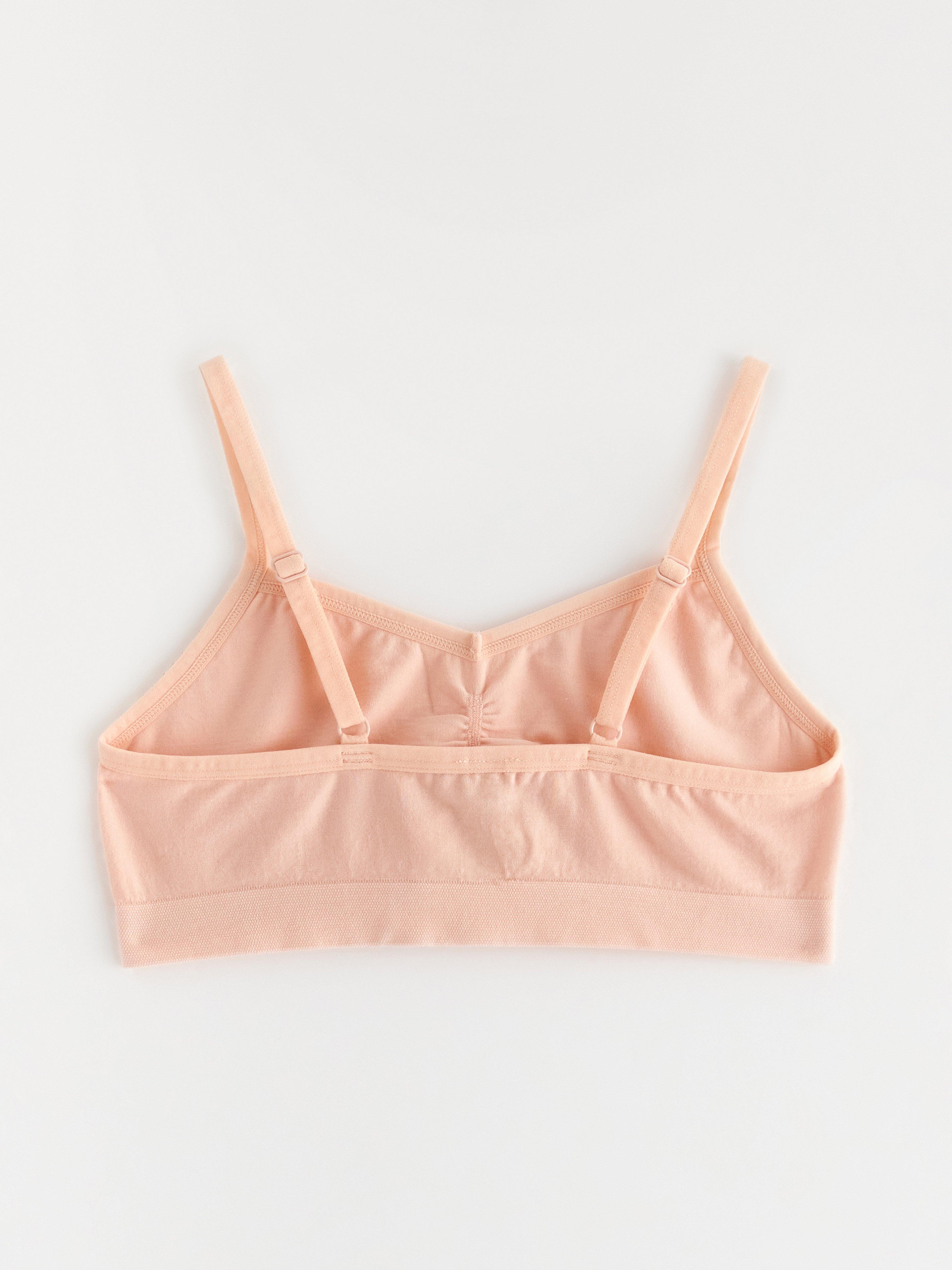 Bezešvý crop top světle zaprášeně růžový