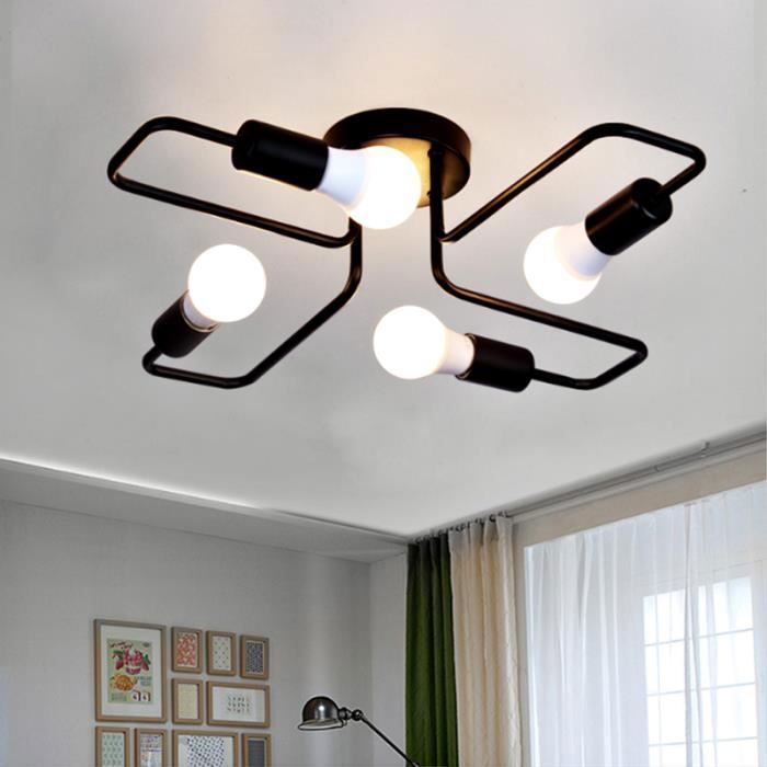 Plafonnier - TEMPSA - Lustre Vintage - Ø52 cm - H15 cm - E27 (ampoule non incluse)