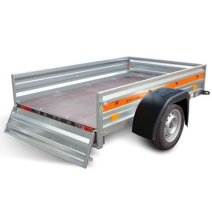 Tipping trailer - TEMA - ECO2012 - 205 x 125 cm - GVWR 500 kg - Galvanized steel