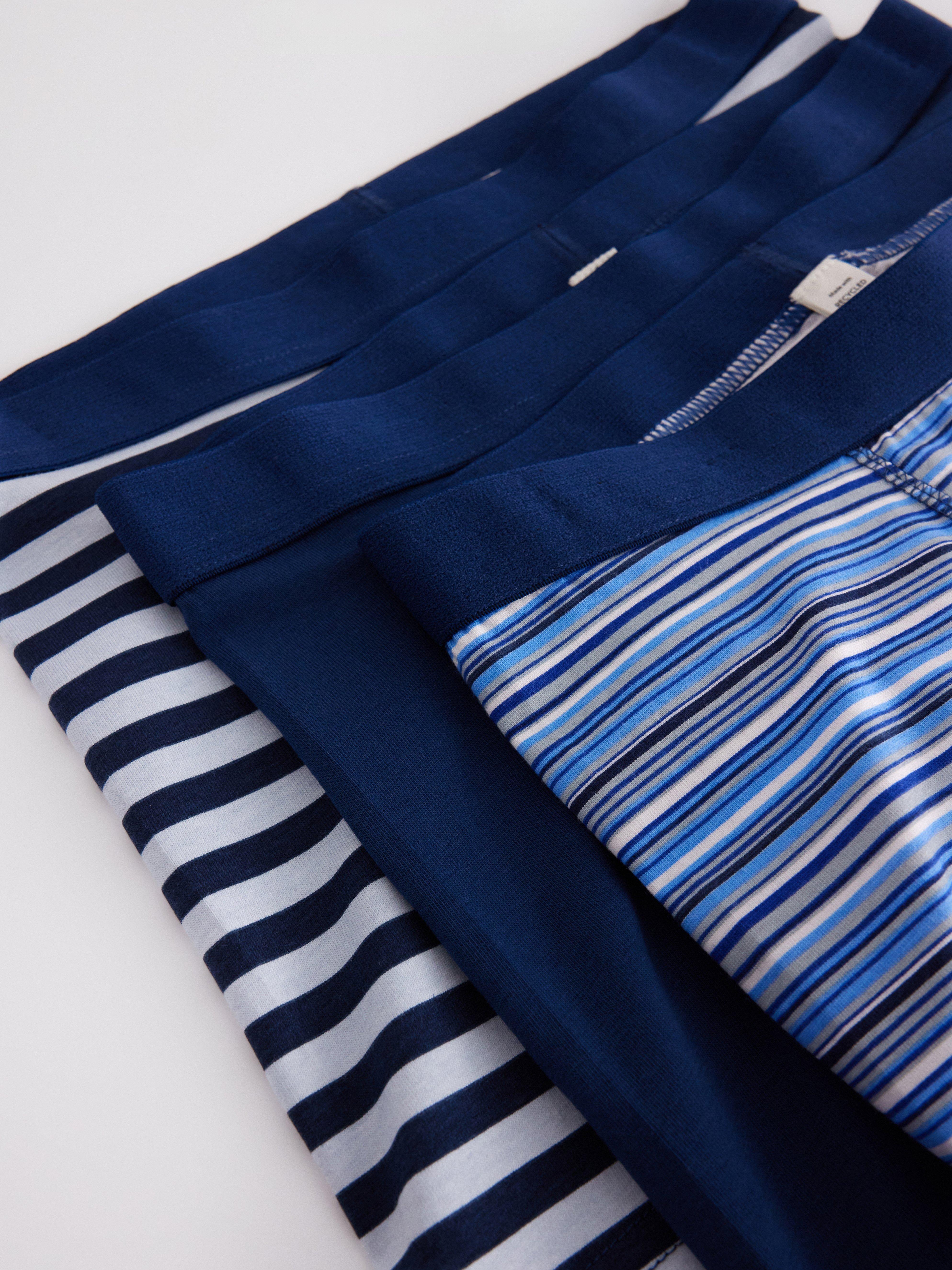 Paquete de 3 calzoncillos bóxer azul polvoriento