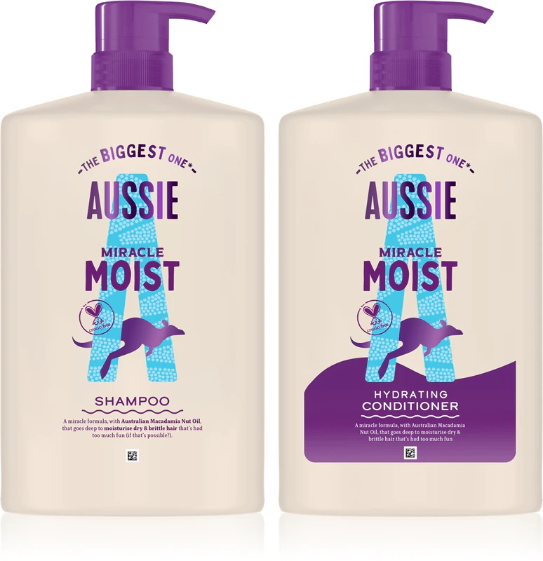 „Aussie Miracle Moist“ drėkinamasis ir žvilgesio suteikiantis rinkinys