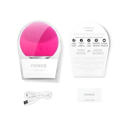 FOREO Luna Mini 2 Facial Cleansing and Massage Brush - Fuchsia Pink