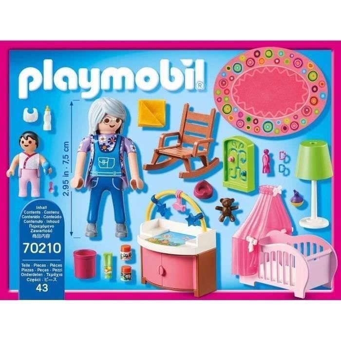 PLAYMOBIL 70210 Baby's Room, Dollhouse The Traditional House, 100 pieces, Ages 4+
