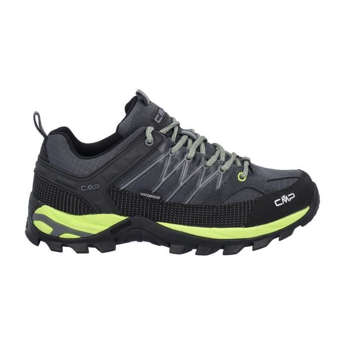 Scarpe da trekking basse impermeabili CMP Rigel - antracite-verde lime - taglia 47