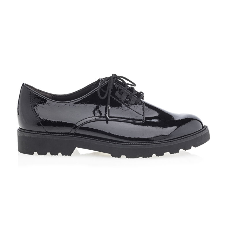 Naisten mustat nauhakengät / Derby-kengät