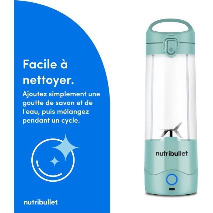 Draagbare blender - NUTRIBULLET - NBP003LBL - 70W - 0,475L - Lichtblauw - 1 fles inbegrepen