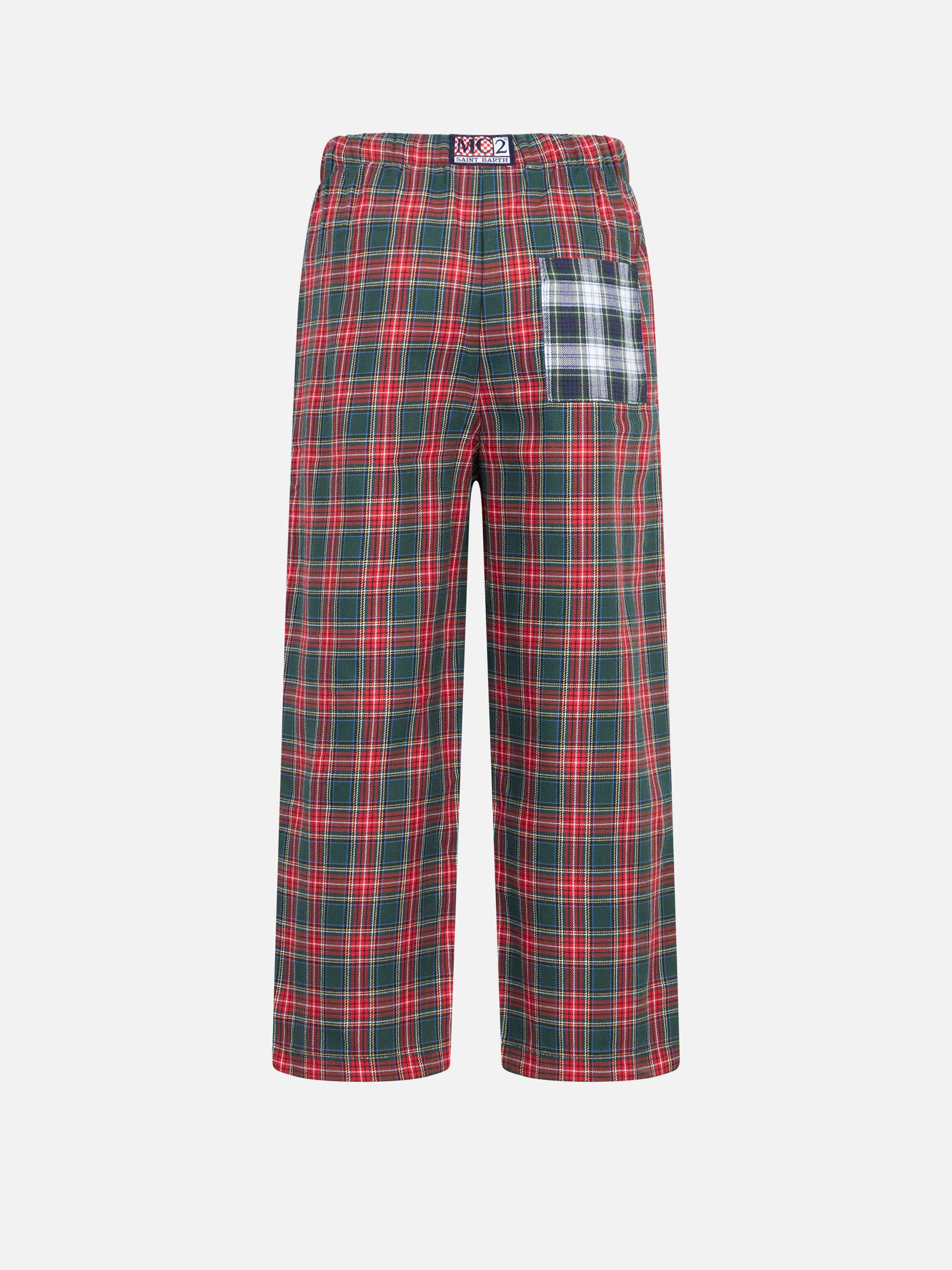 Bas de pyjama à carreaux pour filles