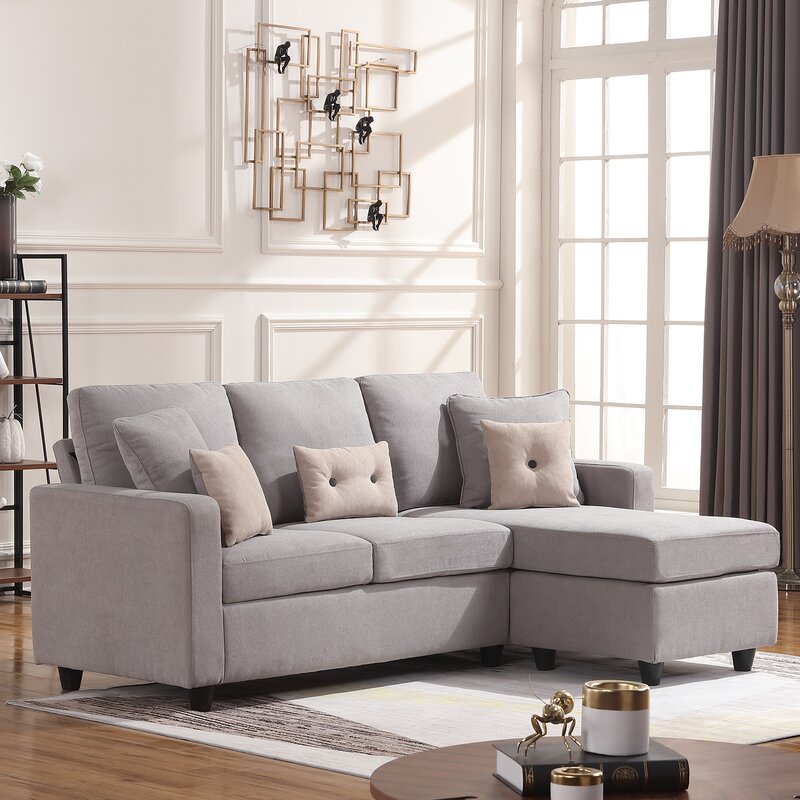 Campbelltown 78,5 Zoll breites, wendbares Sofa mit Chaiselongue und Hocker