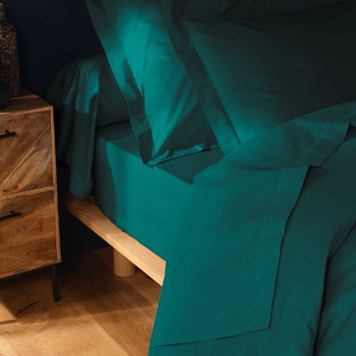 Federa quadrata 63x63 cm - 100% cotone - Verde smeraldo