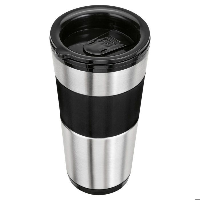 Macchina da caffè termica Clatronic KA 3733 per 1 tazza, con filtro, colore nero, acciaio inossidabile, 750 Watt