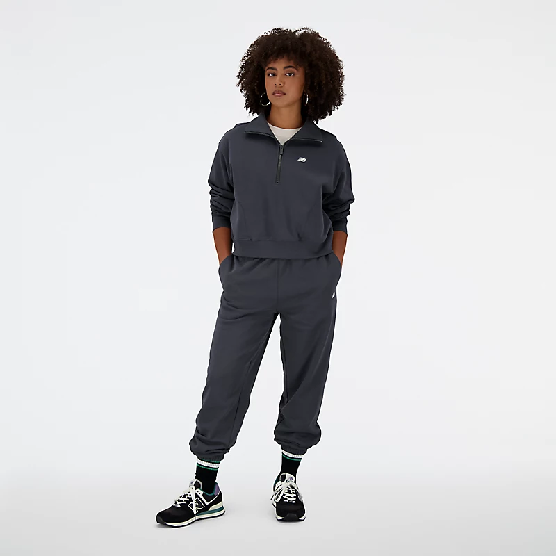 Femme Athletics Remastered French Terry 1/4 Zip - BLACKTOP