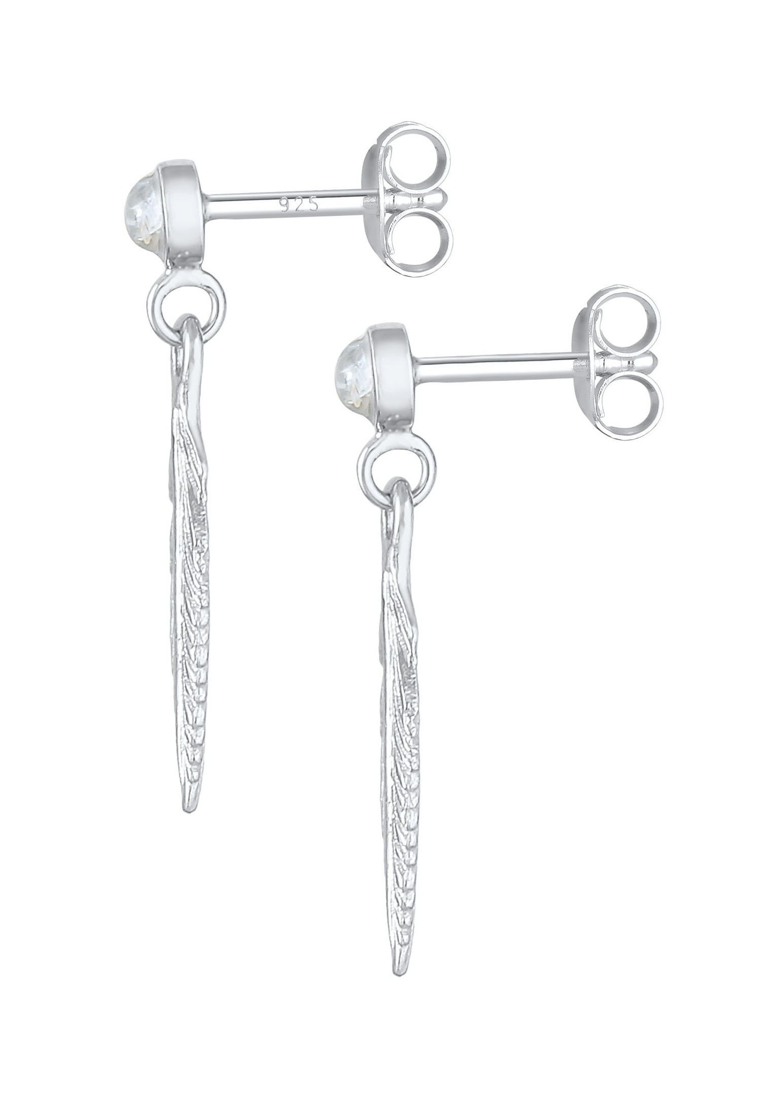 Elli pour femmes Plume Boho Hippie avec pierre de lune en argent 925 plaqué or