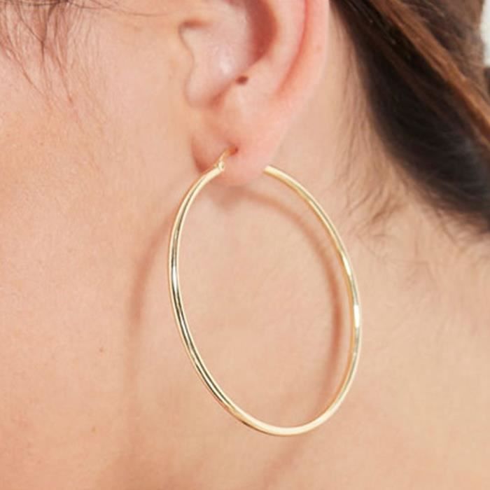 Pendientes de aro de oro de 18 quilates (750/000 amarillo) - L'ATELIER D'AZUR - Mujer