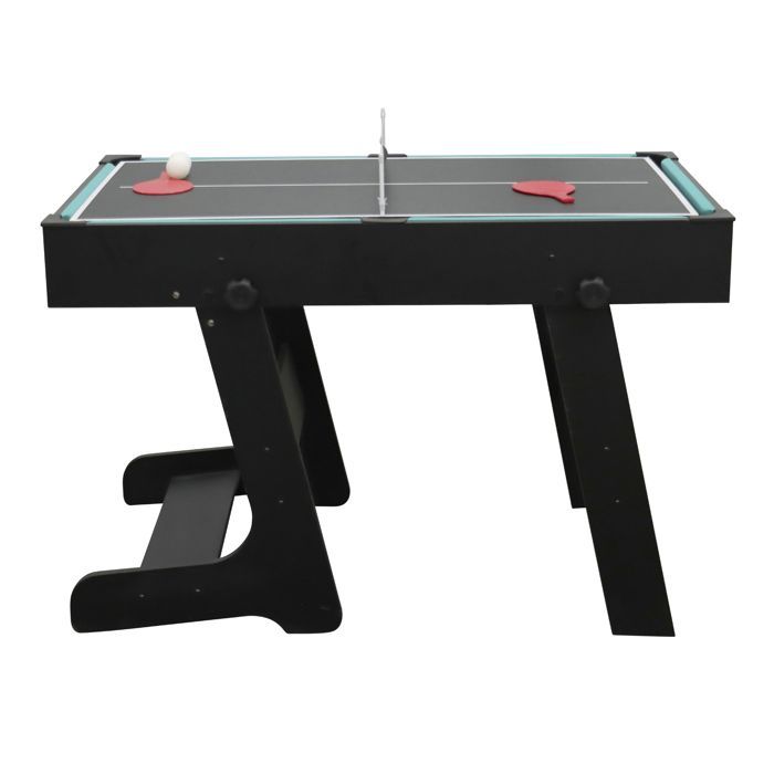 Tavolo da gioco multifunzione 16 in 1 - COUGAR - Pieghevole - Design nero - Accessori inclusi - Per bambini dai 5 anni in su