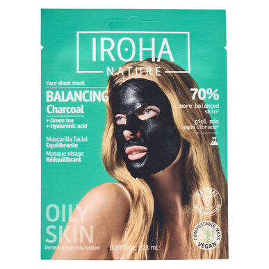Iroha Nature medžio anglies veido kaukė detoksikacijai ir drėkinimui 23 ml 23 ml