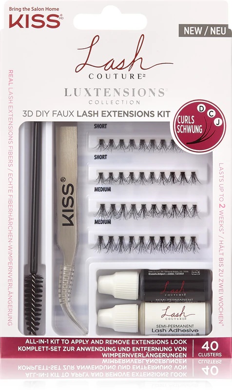 KISS Lash Couture LuXtensions blakstienų priauginimo rinkinys