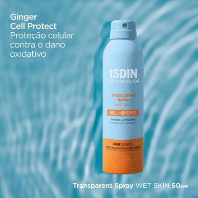 Protector solar corporal en spray Isdin para piel húmeda SPF50 250 ml