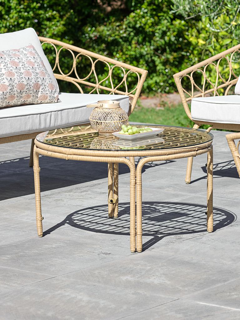 JENNUM Lounge stol JENNUM Ø80xV44 natur boje