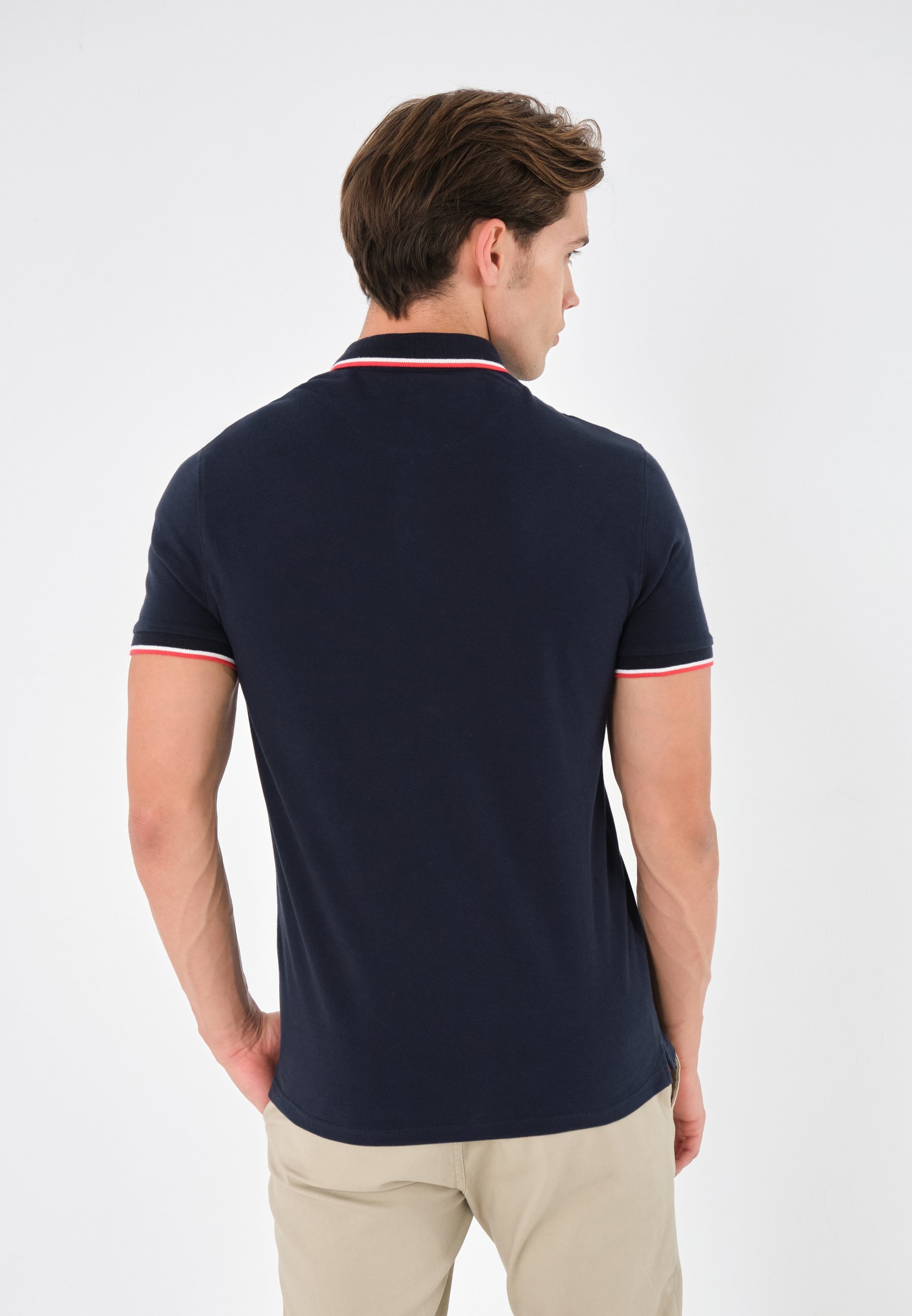Pier One SLIM - Polo tričko - tmavomodré