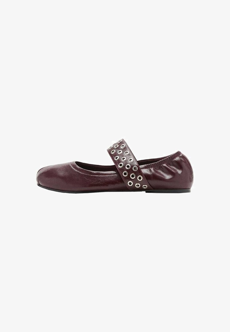 Ballerines à bride cheville Mango - bordeaux